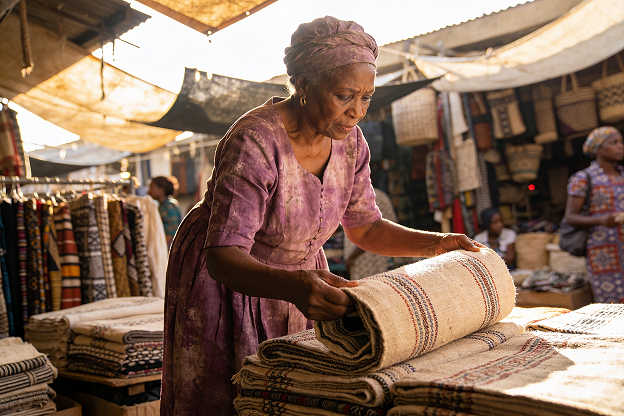Sun & Shade story — Nairobi artisan partners outside a café